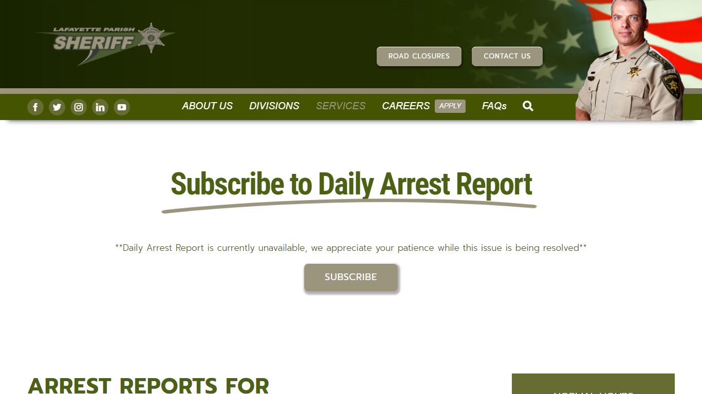 Subscribe to Daily Arrest Report | Lafayette Parish Sheriff's Office